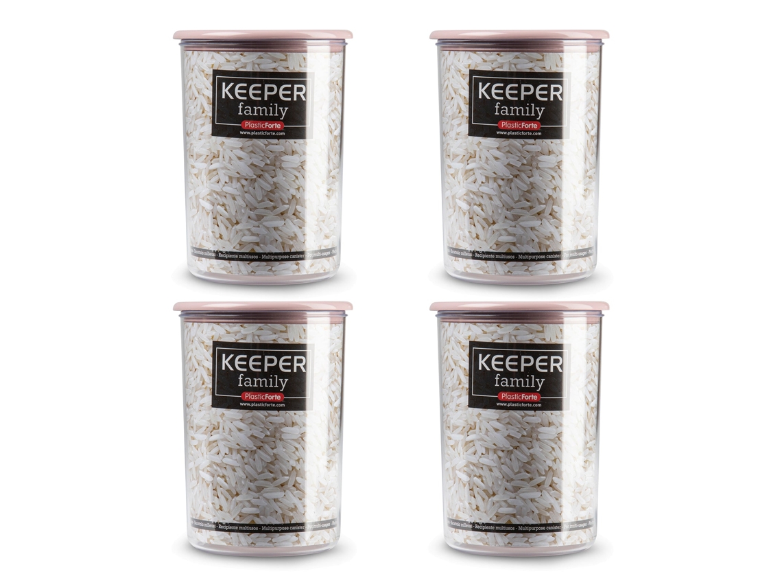 Pack de 4 Botellas PLASTIC FORTE (11 x 11 x 15 cm - Plástico - Multicolor)