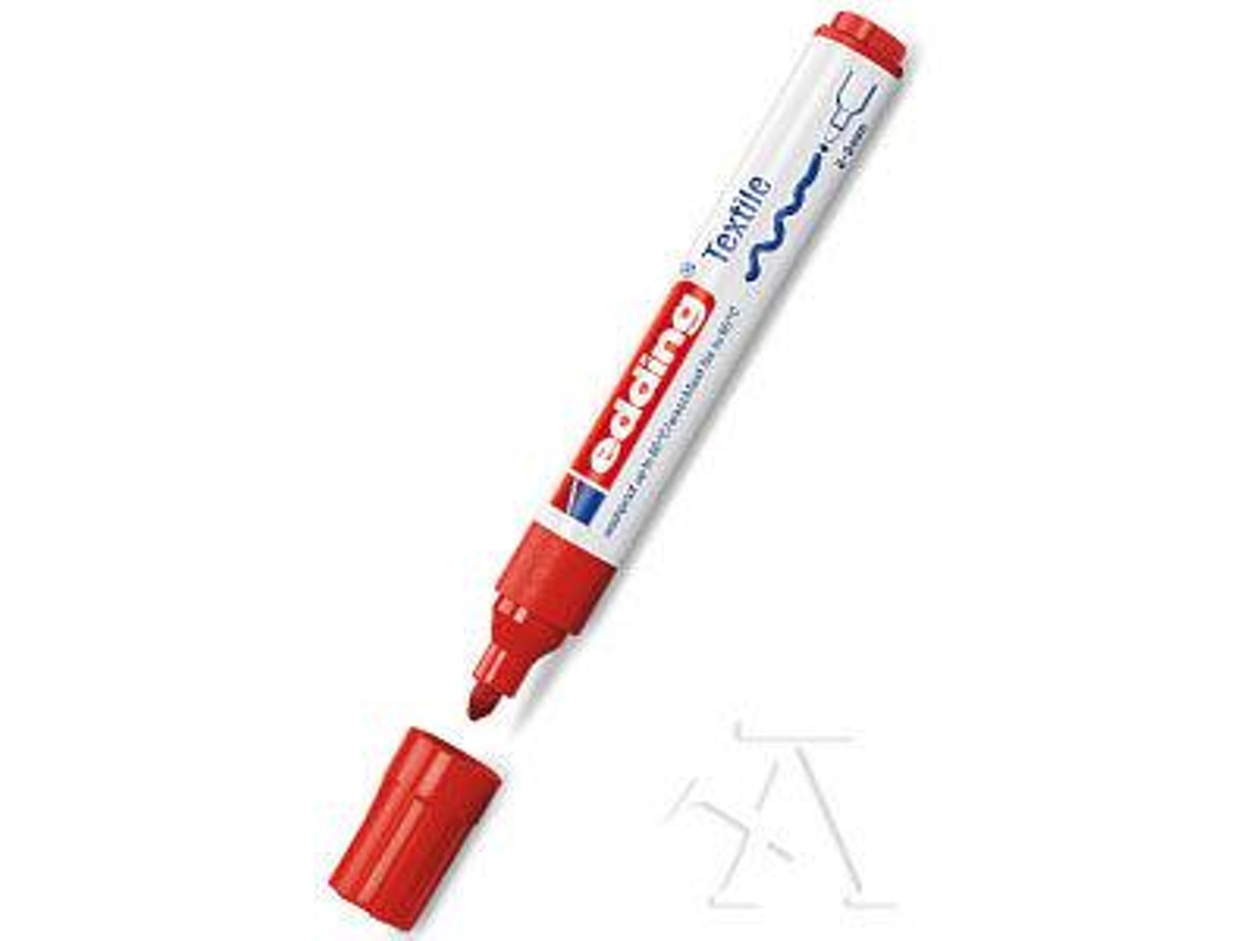 Pack 10 Rotulador Edding 4500 Textil Rojo 02 Permanente