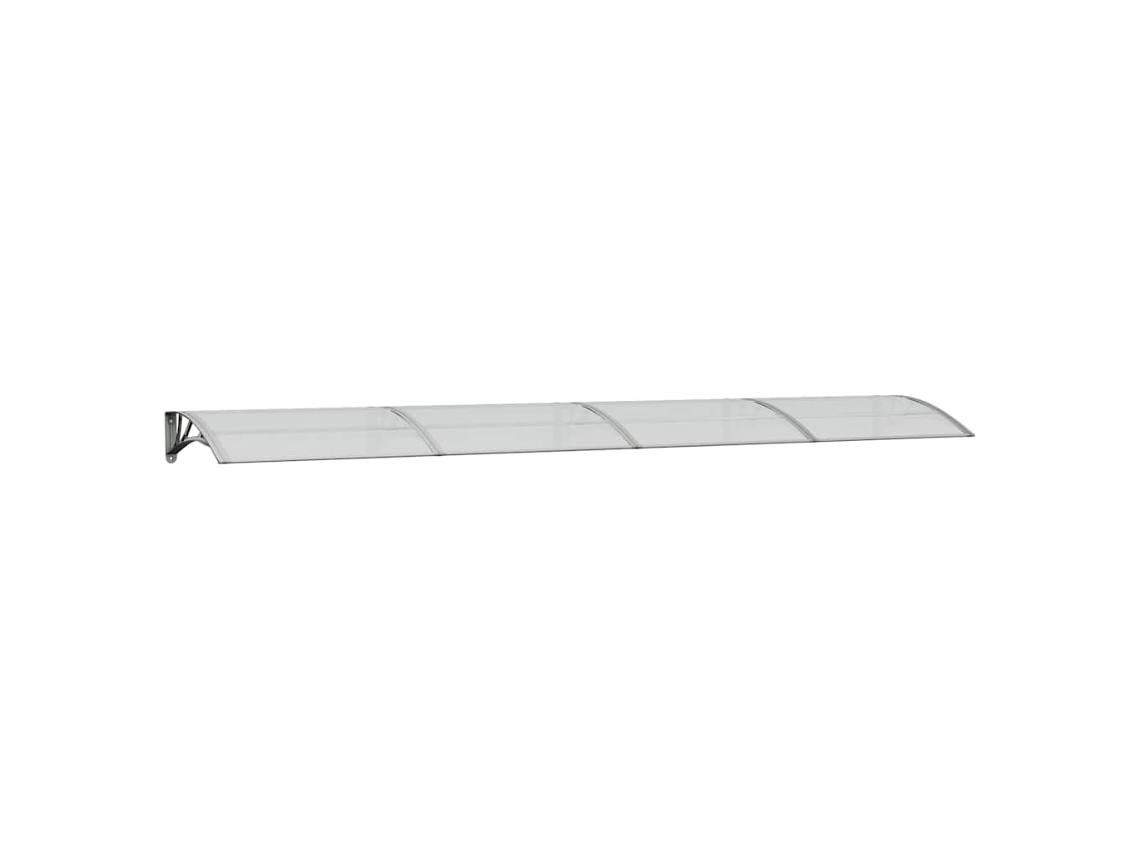 Marquesina Puerta Policarbonato VIDAXL Gris Y Transparente (400x75 cm)