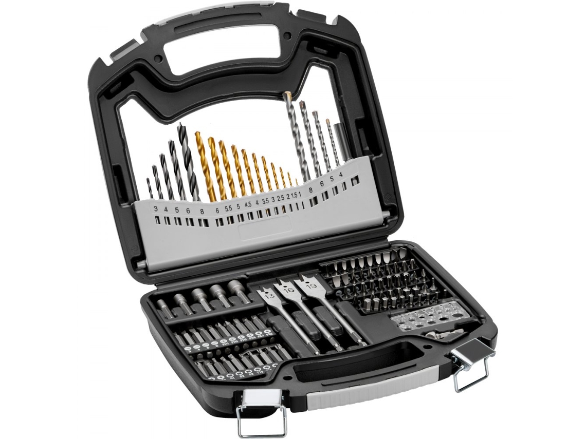Juego de brocas y taladros de 101 piezas para metal, madera y más, con estuche portátil - Tekmaquinas