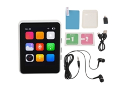 Mp3 Player Con Altavoz Auriculares 64 Gb 2,4 Pulg. Pantalla Táctil Hifi Fm Portátil Recepción Grabación De Voz Ebook Blanco