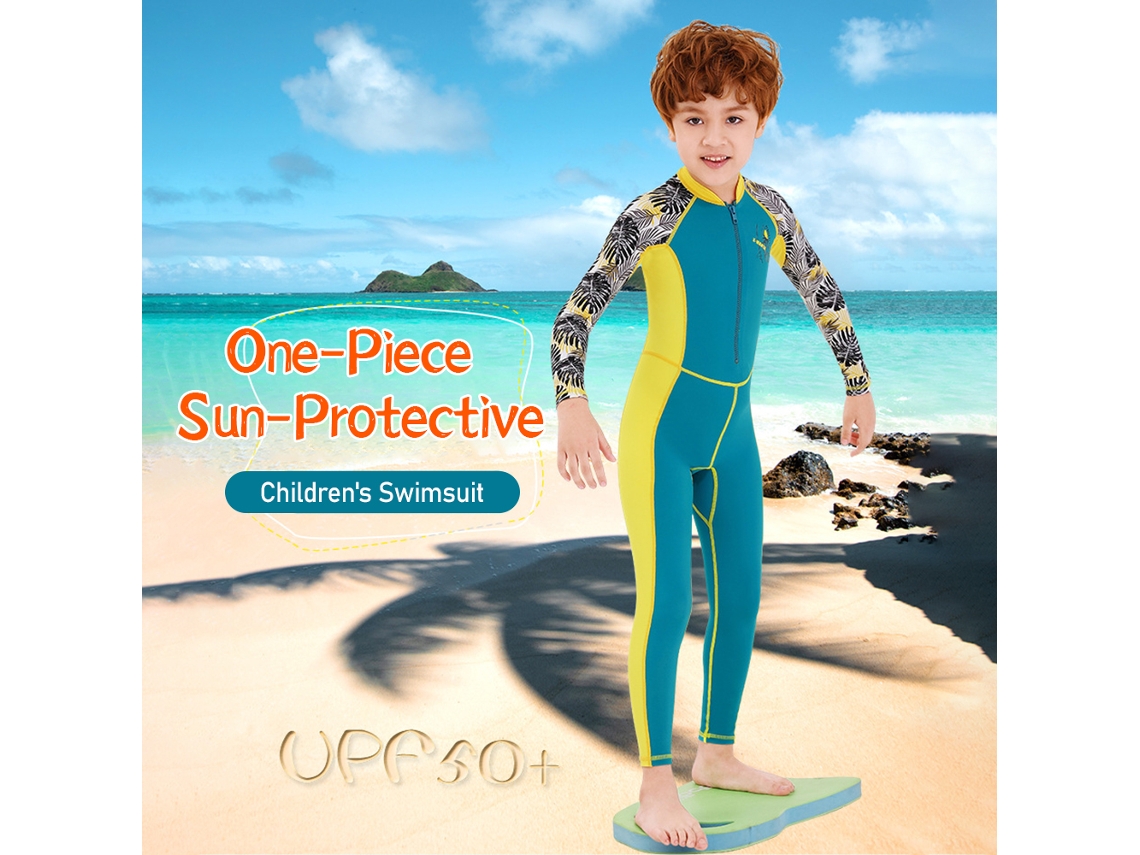 Traje De Banho Infantil Monopiece Com Proteção Solar Rápido Secagem Anti-usura E Anti-risco Para Surf E Atividades Aquáticas