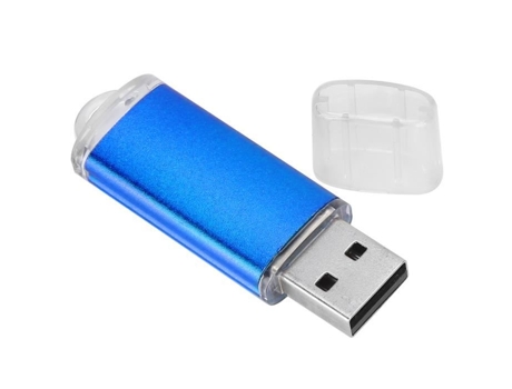 HURRISE Memoria USB Flash Drive Transparente, Capa Portátil Memory Stick Azul para Tablet PC, 128 Gb