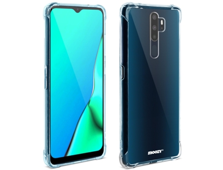 Funda de Silicona a Prueba de Golpes MOOZY para Oppo A9 2020 Funda de Teléfono Transparente Cristalina Funda de Tpu Suave
