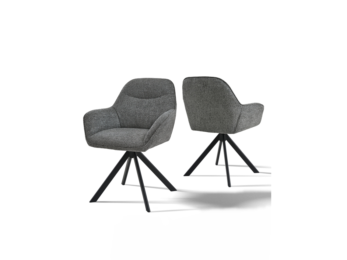 Sillas De Comedor Goeurvant 1370(pack De 2, Gris Pizarra, Chenilla)