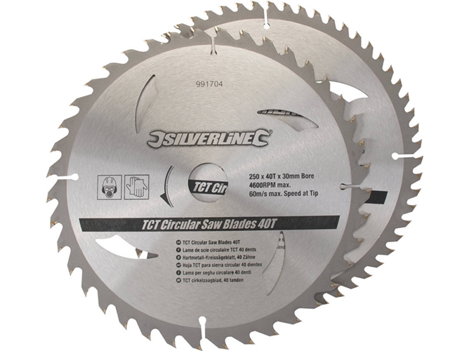 Conjunto de Discos para Sierra Circulares SILVERLINE 991704