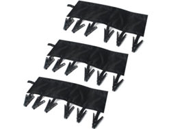 Tendedero Portátil Con 6 Ganchos, Bolsa De Viaje, 3 Piezas, Negro