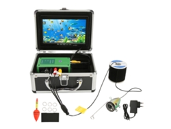 Cámara de pesca HD con monitor LCD de 7 pulgadas, medición de temperatura y profundidad.