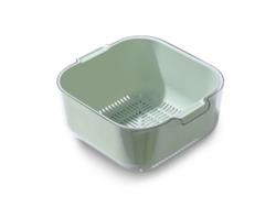 Cesta De Drenaje Espaciosa De Doble Capa Para Lavar Frutas Y Verduras En La Cocina.