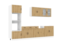 Juego de 7 gabinetes de cocina Kalmar Artisan Oak, EXCLUSIVO DE LA CASA