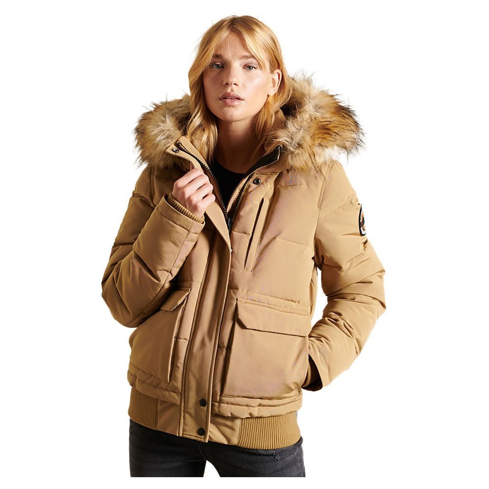 Chaqueta Para Mujer superdry bomber everest beige l
