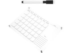Pizarra acrílica blanca para planificación semanal, ligera, ideal para el hogar y la oficina, color aleatorio.