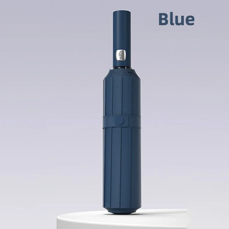 Paraguas Plegable Automático De 72 Varillas, Resistente Al Viento (azul 12k), Fabricado En Vinilo Reforzado Con Protección Uv Upf50+.