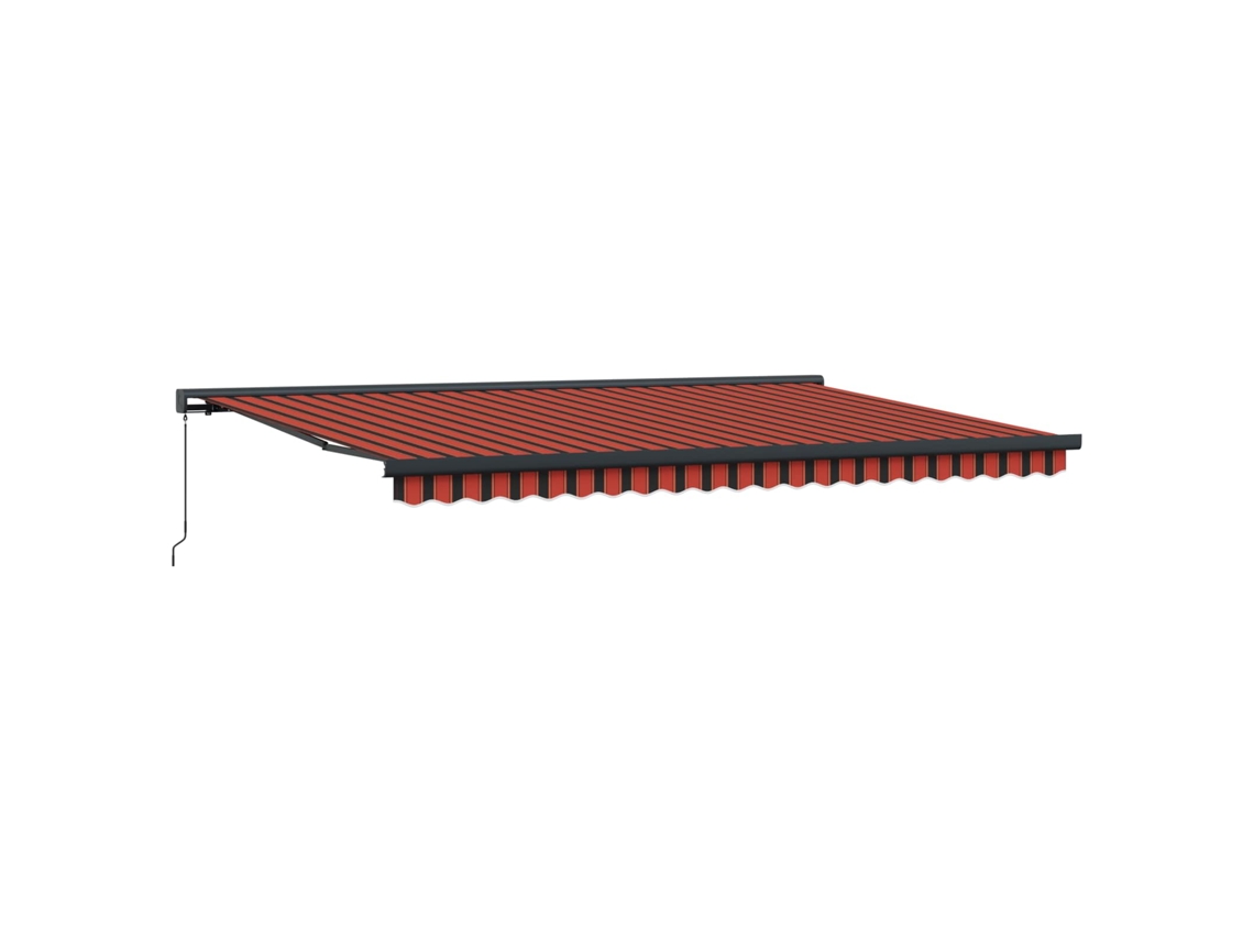 Maison Exclusive - Toldo Retráctil Rojo Y Negro 500 X 300 Cm Tela Y Metal