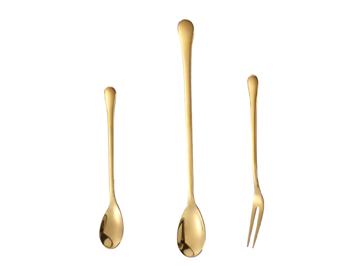 Set de Cubiertos de Postre - Cucharas y Tenedores Reutilizables RNEMITERY