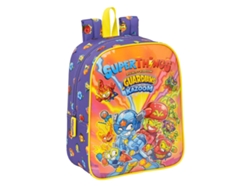 Mochila Escolar Superrthings Guardianes de Kazoom Amarillo Morado 22 x 27 x 10 cm