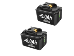 Batería Makita de 18 V, capacidad de 6 Ah, compatible con taladros inalámbricos Lxt, 2 baterías OEM de 9 Ah