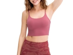 2026-brassière Sport Sans Couture Pour Femmes Couleur Solide Élastique Fitness Yoga Top Crop Casual