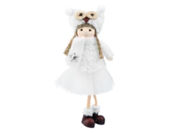 Adorno de ángel de peluche para el árbol de Navidad