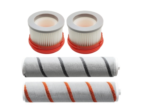 Filtro Hepa de repuesto, cepillo rodante, cepillo de rodillo suave para aspiradora inalámbrica Xiaomi Dreame V9 V9D V10, paquete de 4