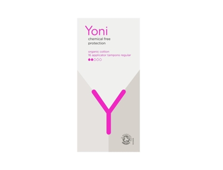 YONI_Organic Cotton Applicator Tampons tampony z Aplikatorem z bawe?‚ny organicznej Regular 16szt