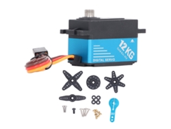 Servo Digital Metálico De 12 Kg Con Brazo De Aluminio De 25t, Resistente Al Agua Para Coches Rc A Escala 1/10 Tamiya Kyosho