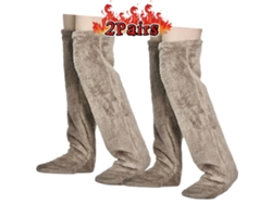 2 Pares De Calcetines Por Encima De La Rodilla, Calcetines Altos Cálidos De Invierno, Calentadores De Piernas Cálidos (marrón Claro) Cuich