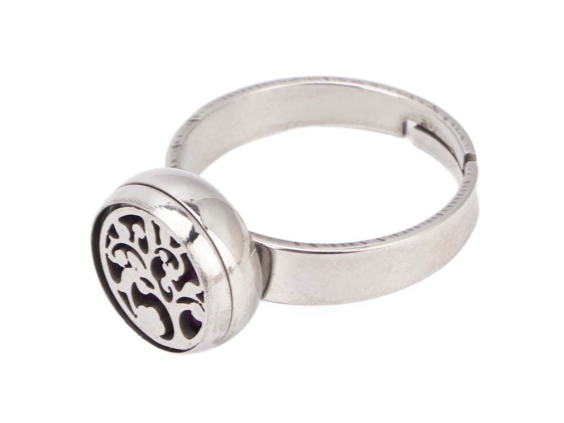 Anillo Aromático Ajustable De Acero Inoxidable Para Mujer