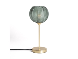 LEDKIA Lámpara de Mesa Metal y Cristal Klimt Verde