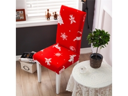1 paquete de funda protectora extraíble para silla de comedor para el hogar, patrón de restaurante 2-Tamanho universal LUUCOZK