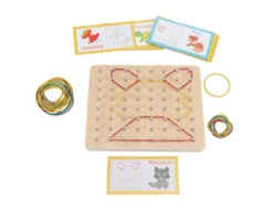 Dan26-juguete Geoboard De Madera Montessori Juguetes Educativos De Aprendizaje Gráfico Para Bebés Niños Niñas