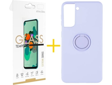 Carcasa + Protector de Pantalla para Samsung Galaxy S22 5G SKYHE Morado Lila