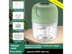 Mini prensa de ajos eléctrica portátil con cuchillas de acero inoxidable, recargable por USB y gran capacidad de 250 ml - STELASPLEN