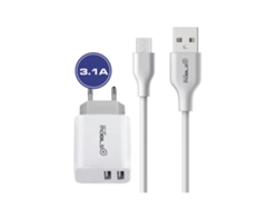 Cargador Doble con Salida USB 2.4A Energía Eficiente para tus Dispositivos Móviles Una solución eficiente para cargar dos dispositivos simultáneamente ELECTROTEK
