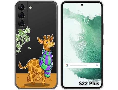Carcasa Samsung Galaxy S22 Plus 5G TUMUNDOSMARTPHONE Dibujos Transparente Jirafa Multicolor