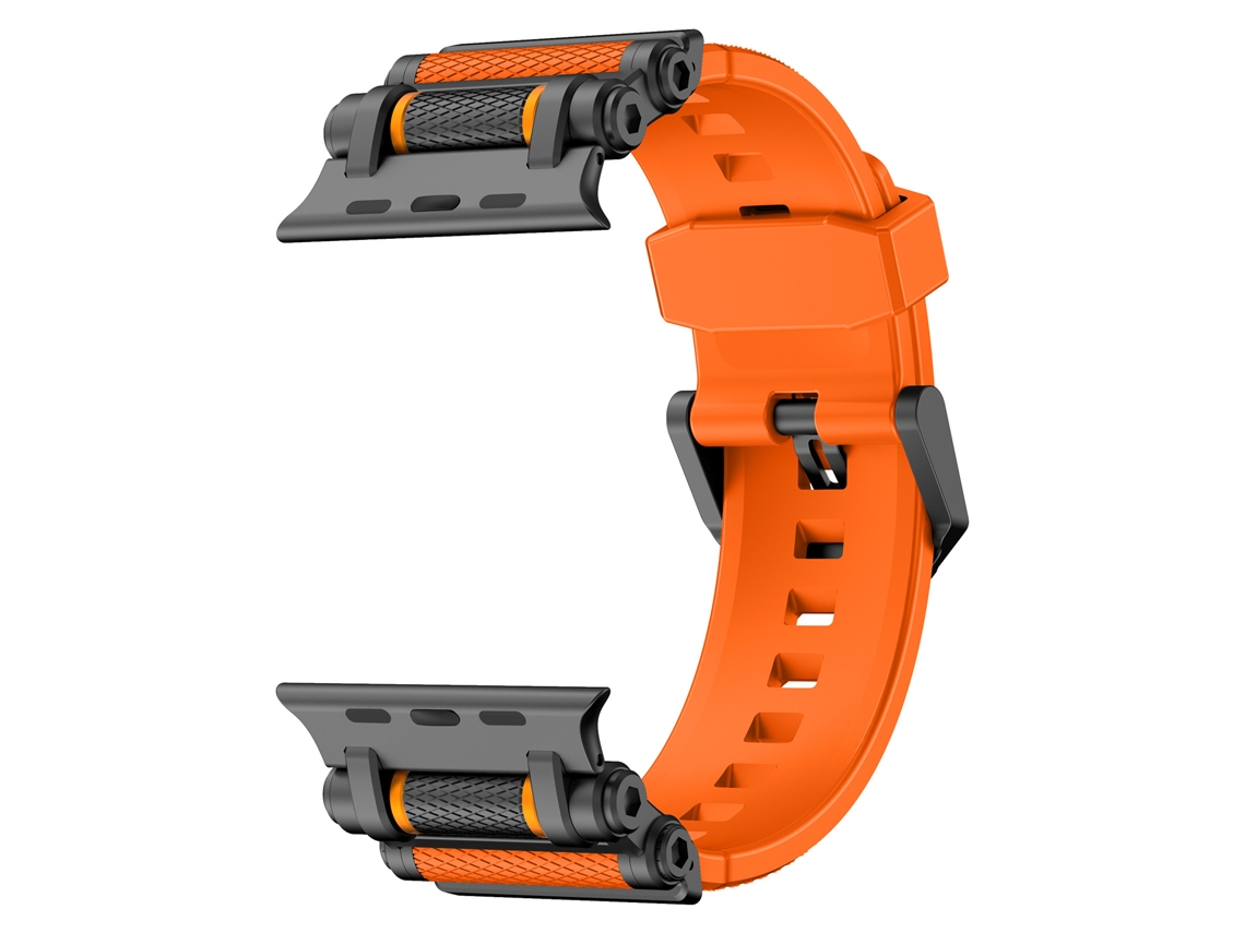 Correa universal para Apple Watch de 42/44/45/49 mm XIAOMOYU, color negro y naranja.