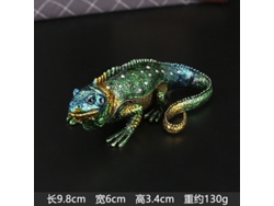 (lagarto De Color Sólido) Joyero De Lagarto Con Incrustaciones De Diamantes, Joyero De Lagarto, Almacenamiento De Anillos