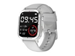 Reloj inteligente con pantalla cuadrada de 1,85 pulgadas, triple protección, Bluetooth para llamadas, monitor de frecuencia cardíaca y oxígeno en sangre, gris.