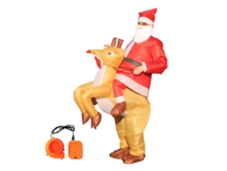 Disfraz inflable de elfo navideño para fiesta de cosplay