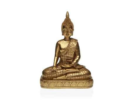 Figura Decorativa VERSA Dorado Buda 8 x 23 x 15,5 cm Resina
