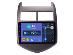 Coche Radio Android Auto Autoradio 8GB RAM 128G ROM CarPlay Navegación GPS Pantalla Táctil RoverOne para Chevrolet Aveo 2 2011 - 2015 