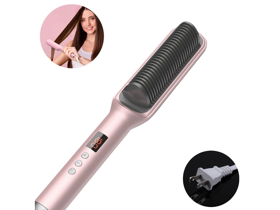 cepillo alisador de pelo iónico, plancha alisadora de pelo y