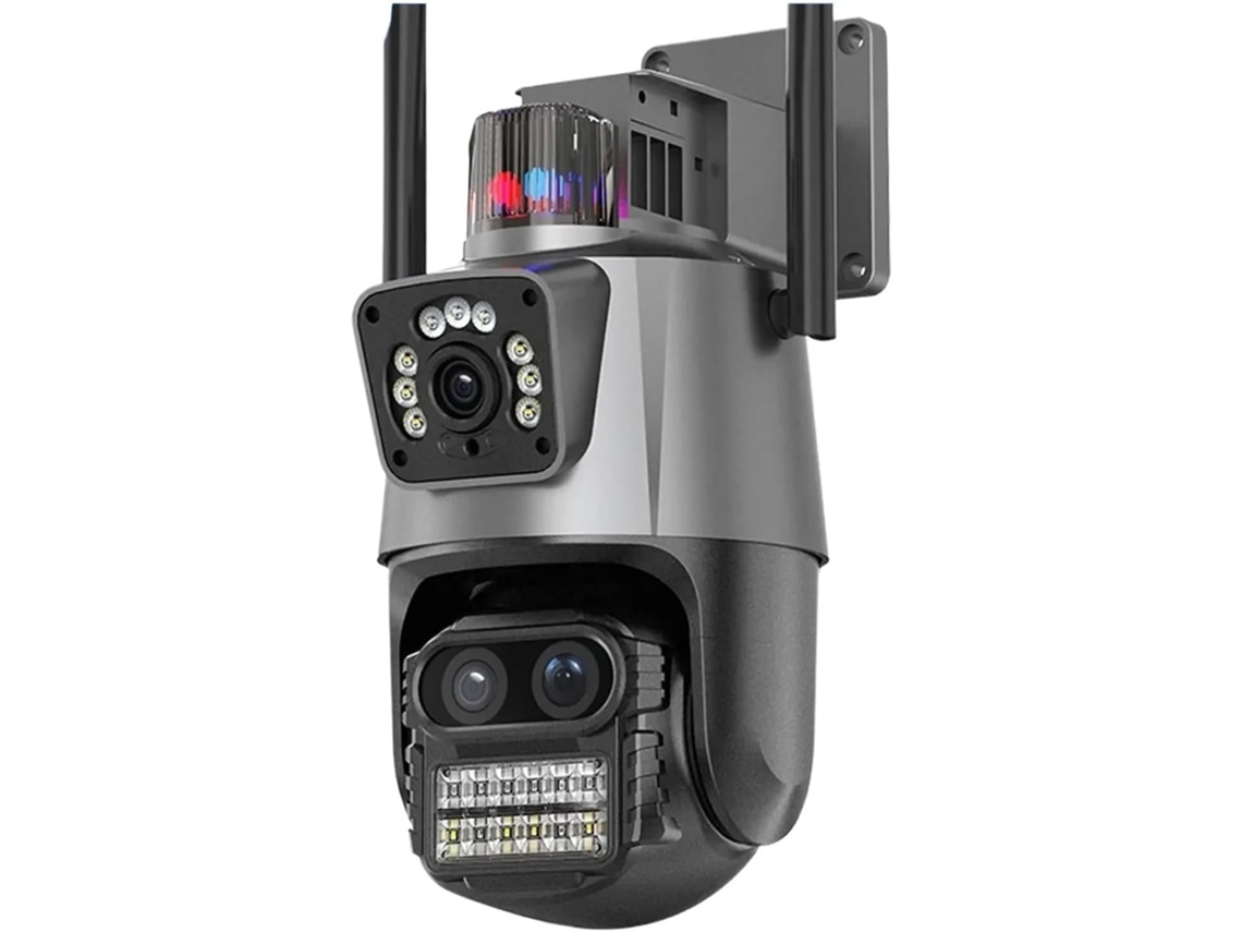 Cámara Wifi Ptz 6k De 12 Mp, Zoom Digital 8x, Doble Pantalla Para Exteriores.