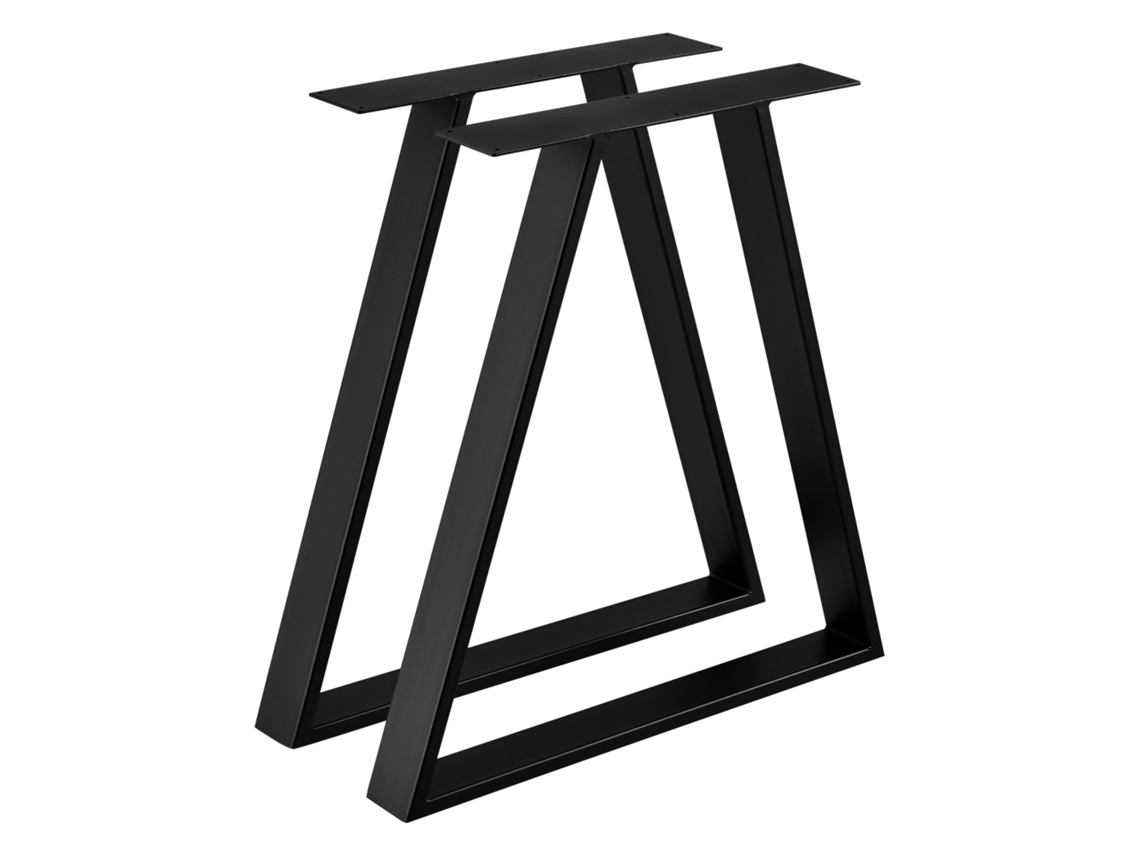 Juego de 2 Patas de Mesa [EN.CASA] Greiling (Acero - 70 x 10 x 72 cm - Negro)