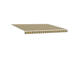 Toldo retráctil manual Vidaxl verde y amarillo de poliéster verde (400 x 300 cm)