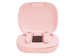 Fones De Ouvido Tws Bluetooth 5.0 Estéreo Com Tela Digital Led Controle Táctil Para Esportes Rosa