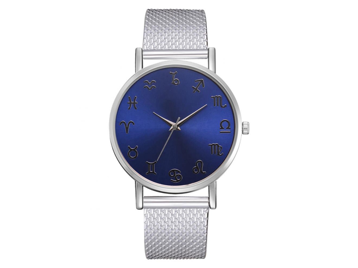 Reloj De Mujer De Moda Con Movimiento De Cuarzo Elegante Pulsera (plata Negro)