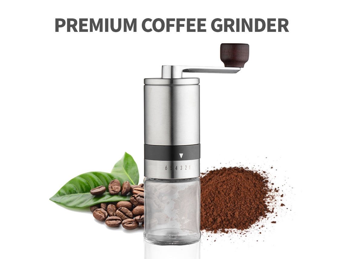 Molinillo de café, con 6 niveles de grosor, con mango extraíble Chrui