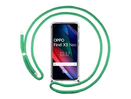 Carcasa Oppo Find X3 Neo 5G TUMUNDOSMARTPHONE Colgante Verde