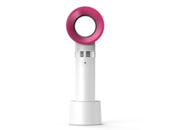 Ventilador Portátil Sin Aspas Con 3 Velocidades Y Batería De 2000 Mah, Base Blanca.
